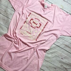 90s‎ Pink Vintage Graphic Tee Single Stitch Sleeve tshirt Unisex USA VTG Shirt